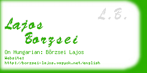 lajos borzsei business card